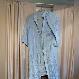 Striped Midi Shirt Dress